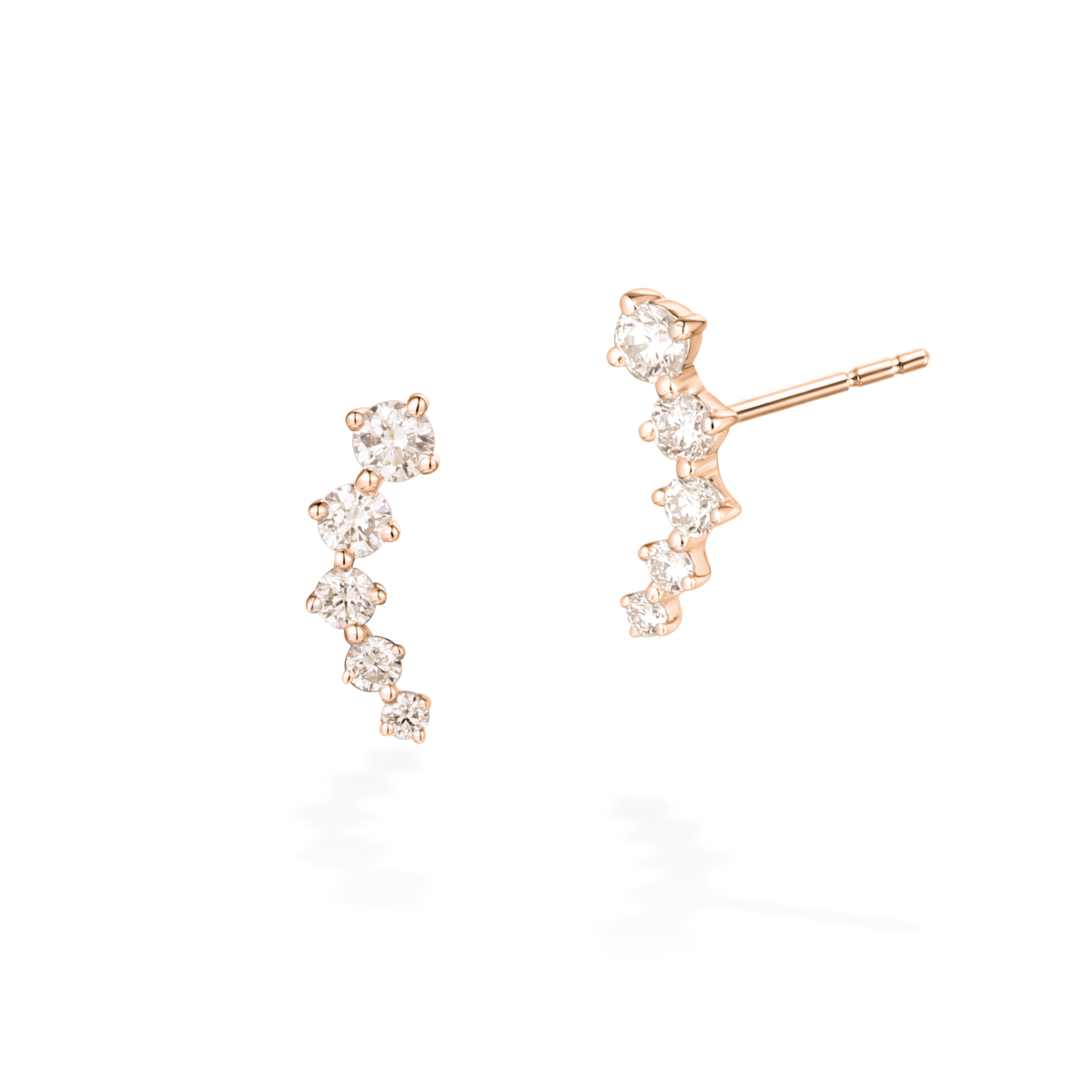 Comet floating diamond earrings